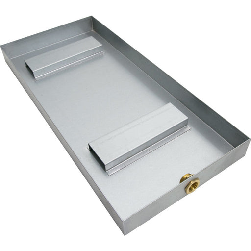SteamSpa G-DPAN steam shower accessory stainless drip pan on white