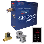 SteamSpa OAT1050CH-A 10.5 kW steam generator package with two polished chrome steamheads, controller and accessories