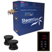 SteamSpa OAT1050OB 10.5 kW steam generator package with two oil rubbed bronze steamheads, controller and accessories