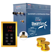 SteamSpa OAT1200GD-A 12 kW steam generator package with two gold steamheads, controller and accessories