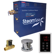 SteamSpa OAT900CH-A 9 kW steam generator package with one polished chrome steamhead, controller and accessories