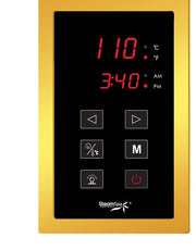 SteamSpa OATS1050GD touch control panel with time and temperature display