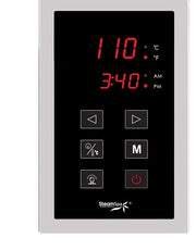 SteamSpa OATS750CH touch control panel with time and temperature display