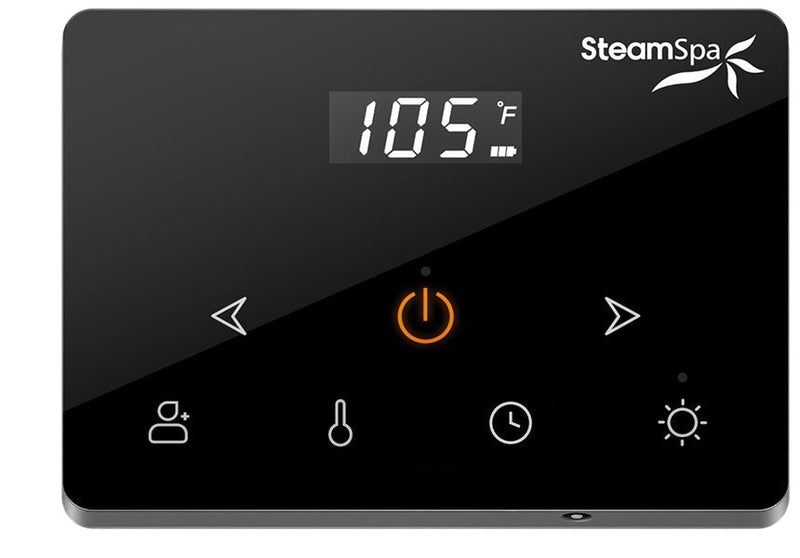 SteamSpa OAW1200GD wireless touch controller with digital display