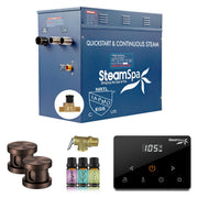 SteamSpa OAW1200OB-A 12 kW steam generator package with two oil rubbed bronze steamheads, controller and accessories