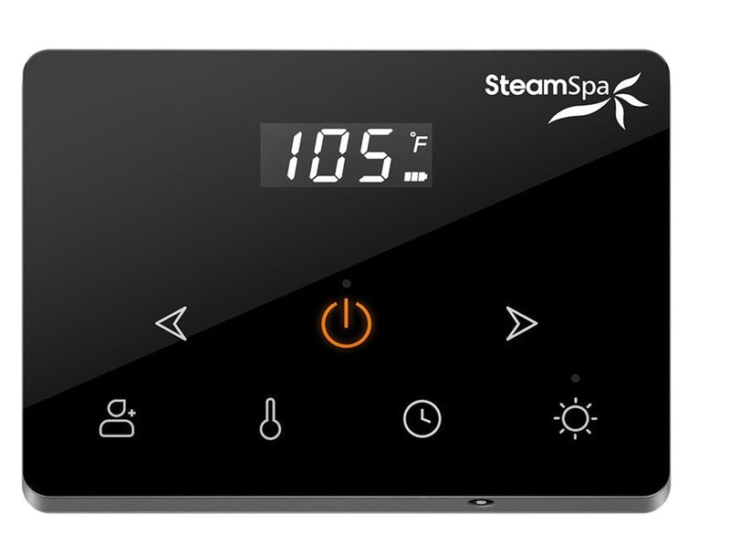 SteamSpa OAW450MK wireless touch controller with digital temperature display