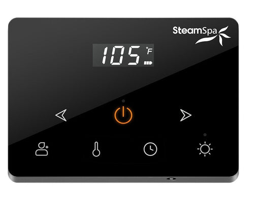 SteamSpa OAW450MK wireless touch controller with digital temperature display