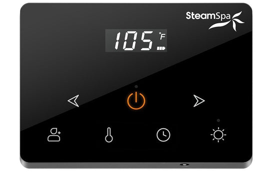 SteamSpa OAW600BN wireless touch controller with digital display