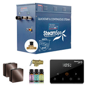 SteamSpa OAWS1050OB-A 10.5 kW steam package with two oil rubbed bronze square steamheads and controls