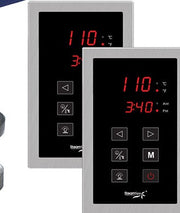 SteamSpa RYT1050BN-A dual touch control panels with time and temperature display