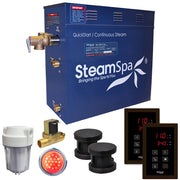 SteamSpa RYT1050OB-A 10.5 kW steam generator package with two oil rubbed bronze steamheads, controller and accessories