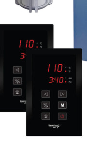 SteamSpa RYT1200MK dual touch control panels with time and temperature display