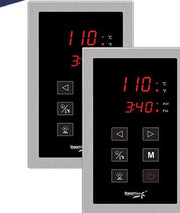 SteamSpa RYT450BN-A dual touch control panels with time and temperature display