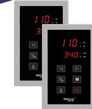 SteamSpa RYT600BN dual touch control panels with time and temperature display