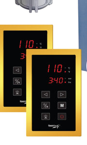 SteamSpa RYT600GD-A dual touch control panels with time and temperature display