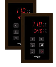 SteamSpa RYTS1200OB dual touch control panels with time and temperature display
