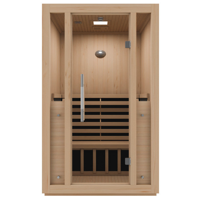 SteamSpa SC-SS0011-0S infrared sauna front view on white