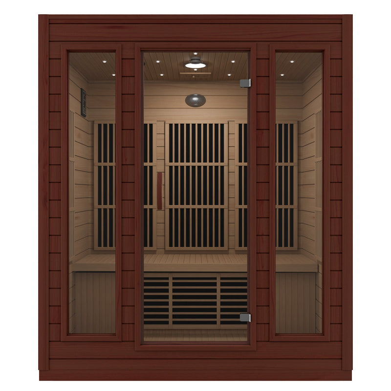 SteamSpa SC-SS0012-0S infrared sauna front view on white