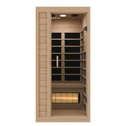 SteamSpa SC-SS0013-GS infrared sauna front view on white