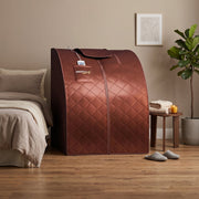 SteamSpa SP-SS0002-1P portable sauna second view set up indoors