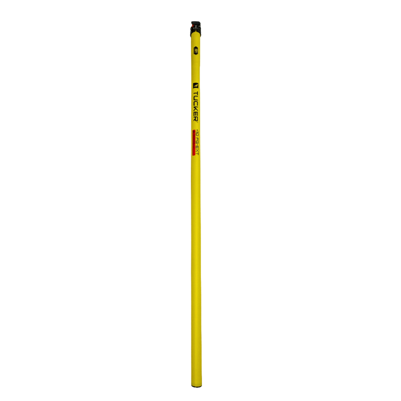 Tucker #10 fiberglass pole extension section standing upright on white