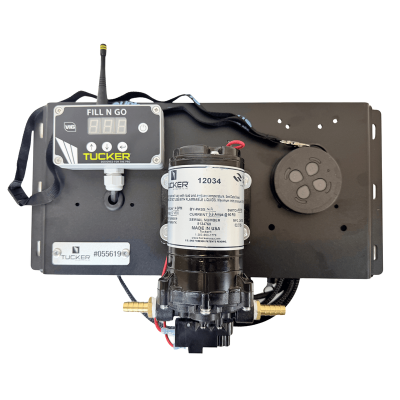 Tucker 12V delivery panel with Fill N Go flow controller, 12034 pump and remote fob