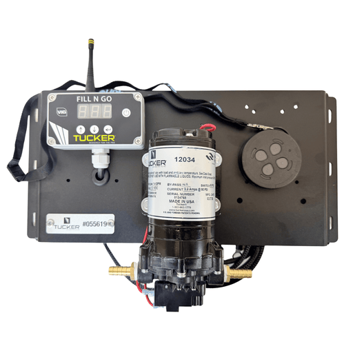 Tucker 12V delivery panel with Fill N Go flow controller, 12034 pump and remote fob