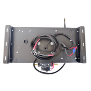 Tucker 12V delivery panel from the back showing the wiring harness and pump mount
