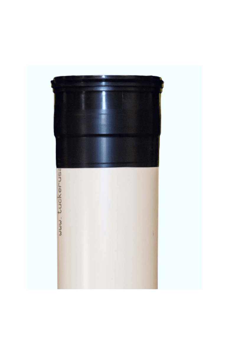 Tucker filter cartridge black end cap, close view