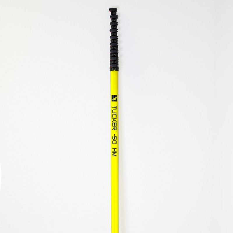 Tucker 50 HM carbon water fed pole collapsed, bare top with black clamps