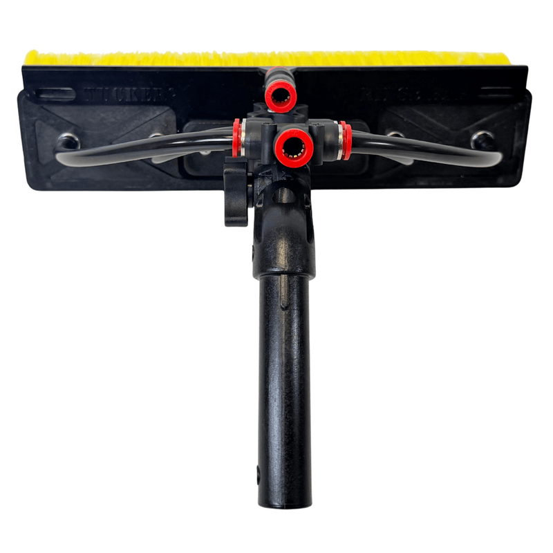 Tucker Alpha hybrid Glide brush, rear view of neck and manifold