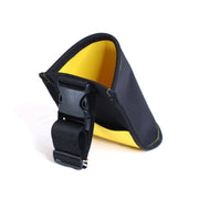 Tucker pouch by Takaki Works, black ballistic nylon with yellow lining and belt clip