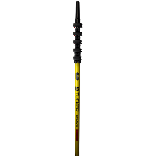 Tucker Bravo Trad pole collapsed with black clamps and ACME threaded tip