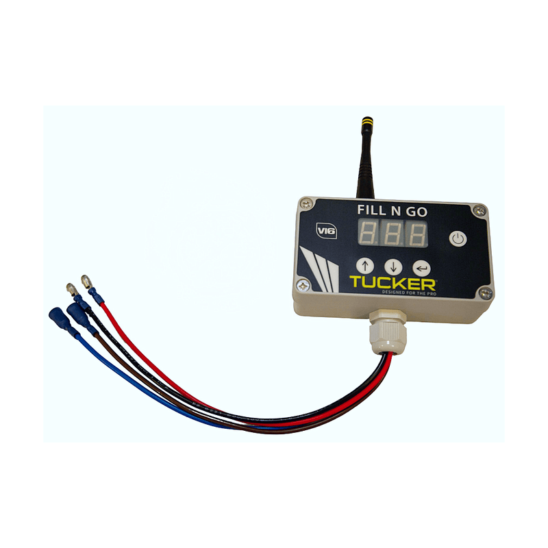 Tucker Fill N Go digital flow controller with antenna and wire leads