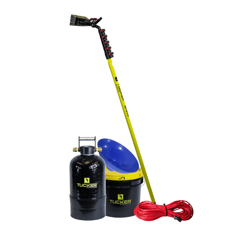 Tucker DI tank, resin bucket, Bravo pole with brush and red pole tubing kit