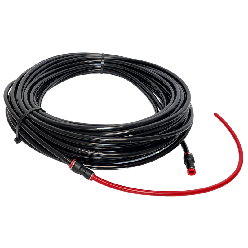 Tucker high flow pole tubing coil, black with red end section