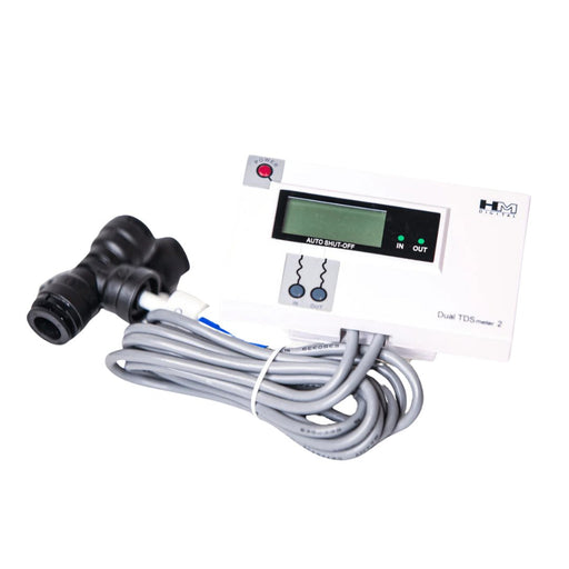 Tucker in-line dual TDS meter with its probe tee and two probe cables