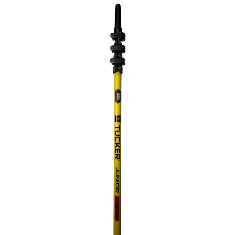 Tucker Junior Trad pole collapsed with black clamps and ACME threaded tip