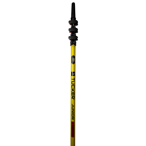 Tucker Junior Trad pole collapsed with black clamps and ACME threaded tip