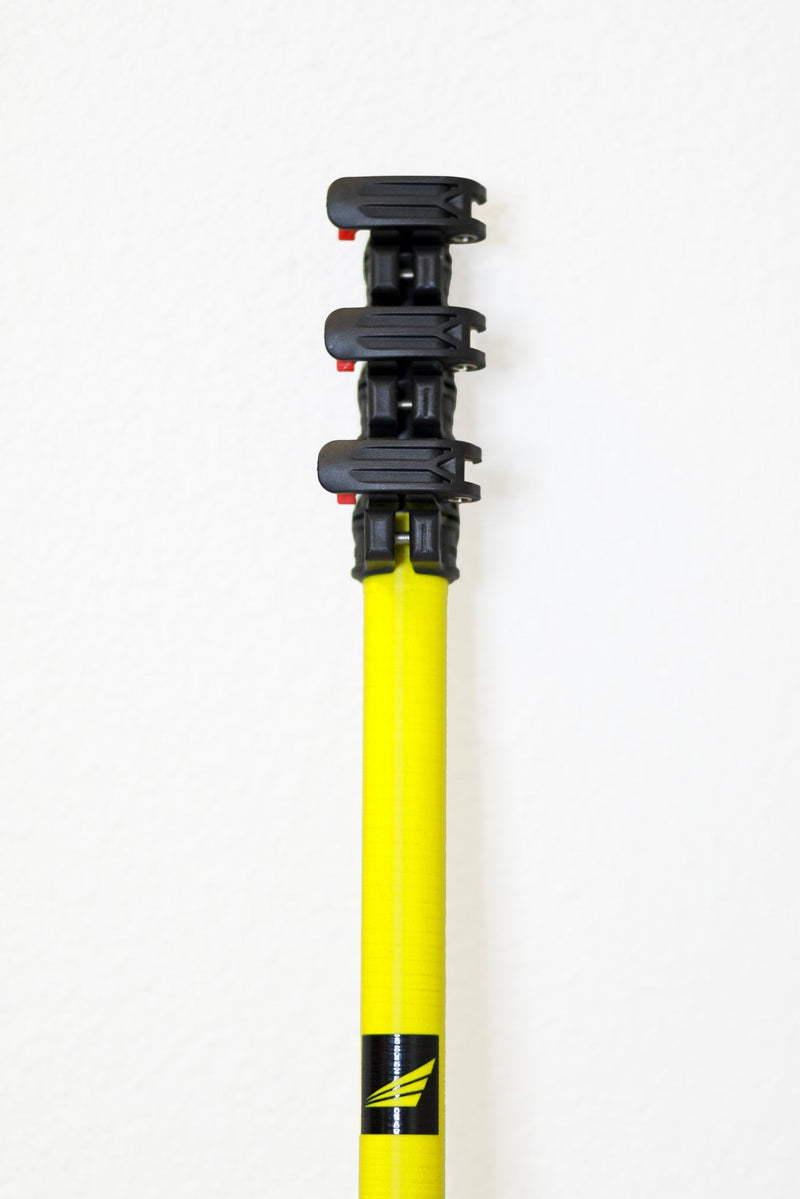 Tucker Junior pole top clamps close-up with red release tabs