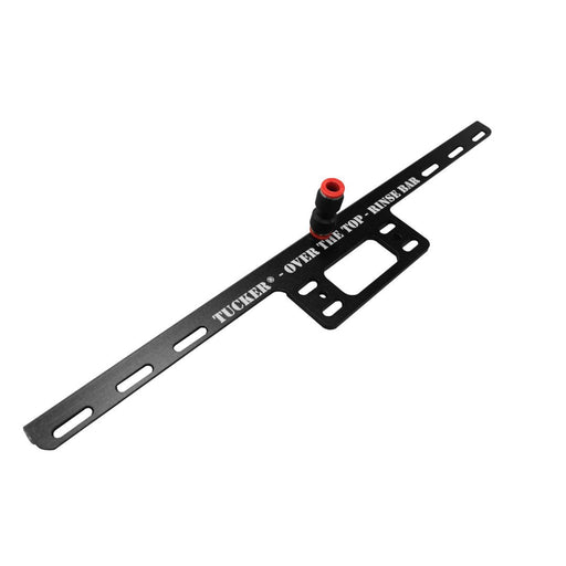 Tucker Over the Top rinse bar, large, engraved, with push fitting