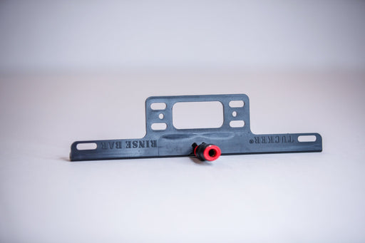 Tucker small plastic rinse bar, rear view with mounting plate
