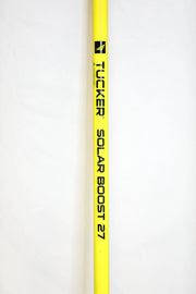 Tucker Solar Boost 27 yellow carbon pole section with TUCKER SOLAR BOOST 27 decal