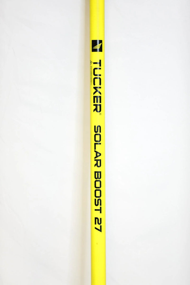 Tucker Solar Boost 27 yellow carbon pole section with TUCKER SOLAR BOOST 27 decal