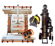 Tucker RTM MINI solar robot kit with H2Pro cart, hose reel and orange remote