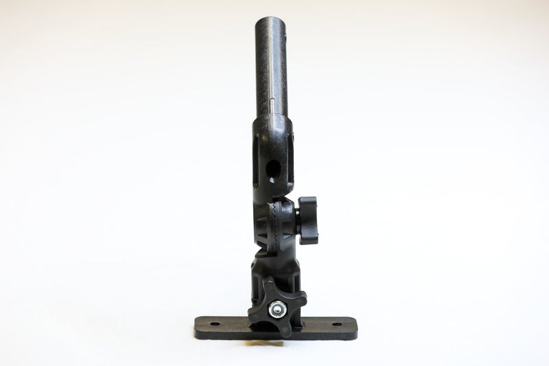 Tucker swiveling gooseneck V2, upright with mounting plate