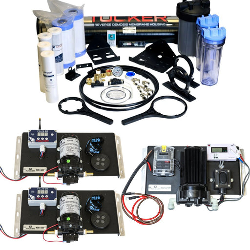 Tucker Ultimate DIY dual user kit with RO housing, filters, two delivery panels and booster panel