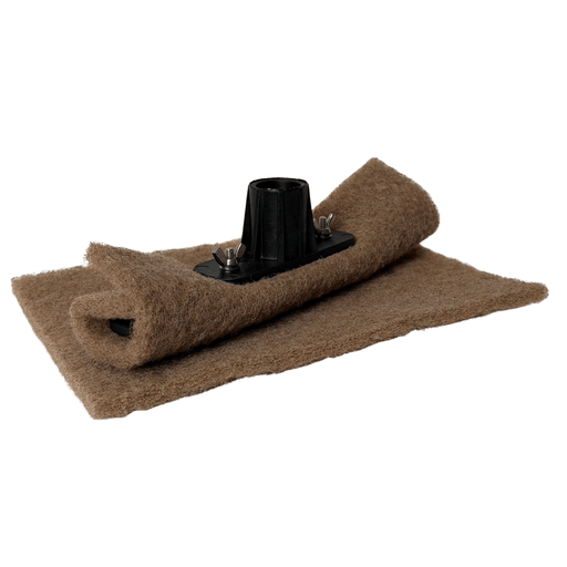 Tucker XL walnut scrubber pad with black threaded mount