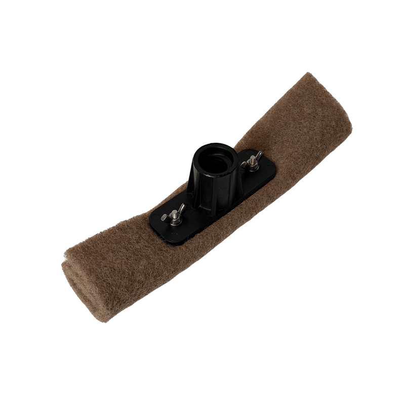 Tucker XL walnut scrubber with pole socket and wing nuts
