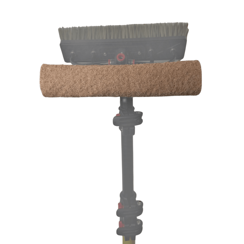 Tucker XL walnut scrubber mounted under a brush on a pole